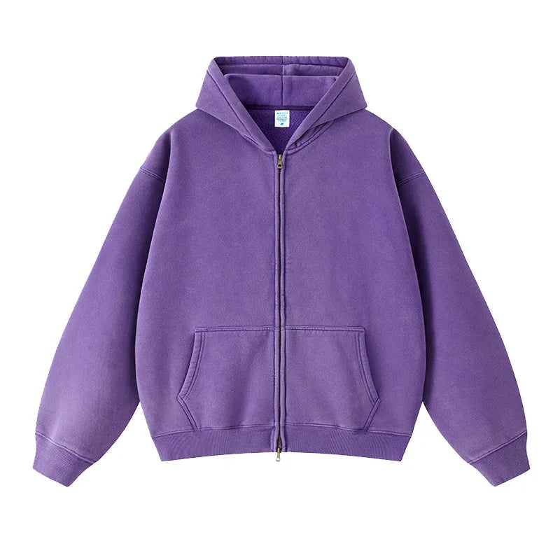 Fleece Zip-Up Unisex Hoodie