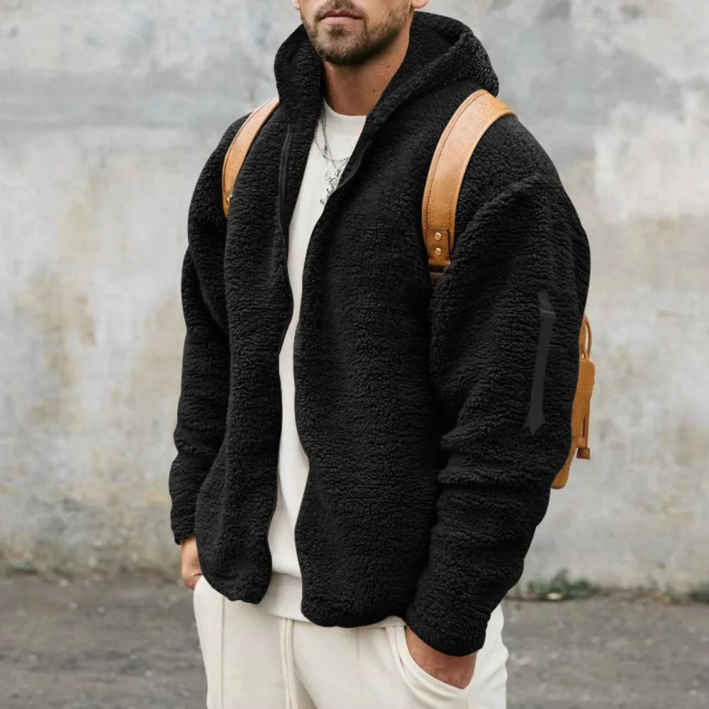 Plush Lamb Wool Hooded Jacket