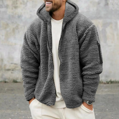 Plush Lamb Wool Hooded Jacket