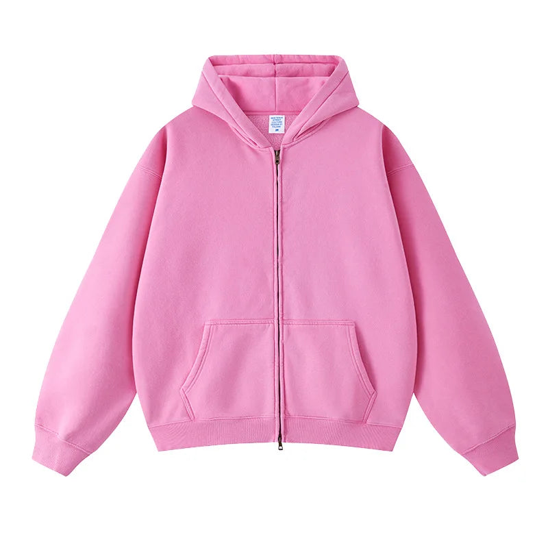 Fleece Zip-Up Unisex Hoodie